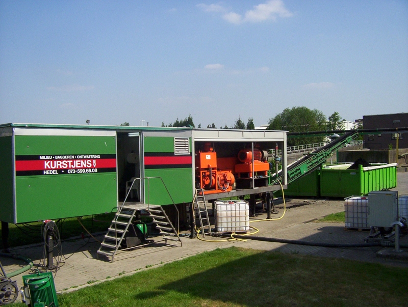 Ontwateren communaal slib rwzi Gent